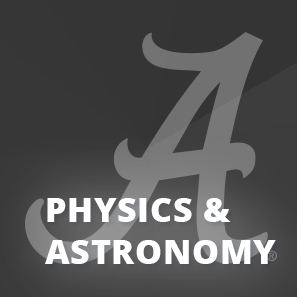 Capstone A logo behind Physics and Astronomy text
